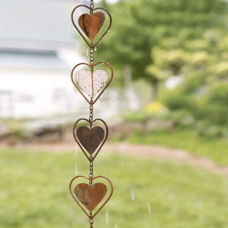 Metal Wind Chimes - Rain Chain Garden Art, Indoor/outdoor Decorative Iron Crafts