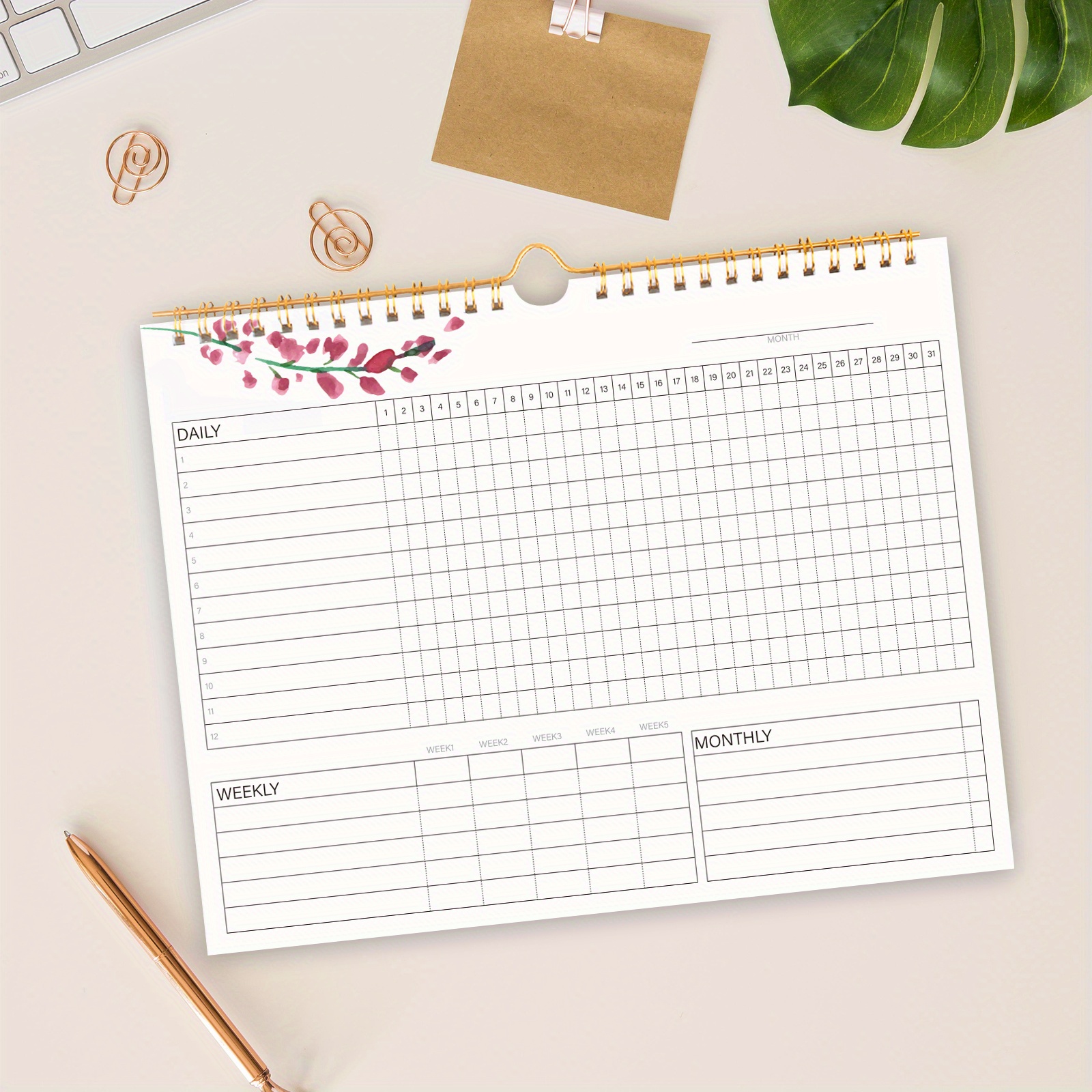 Bubu Habit Tracker Calendar To Do List Planner Spiral Bound - Temu