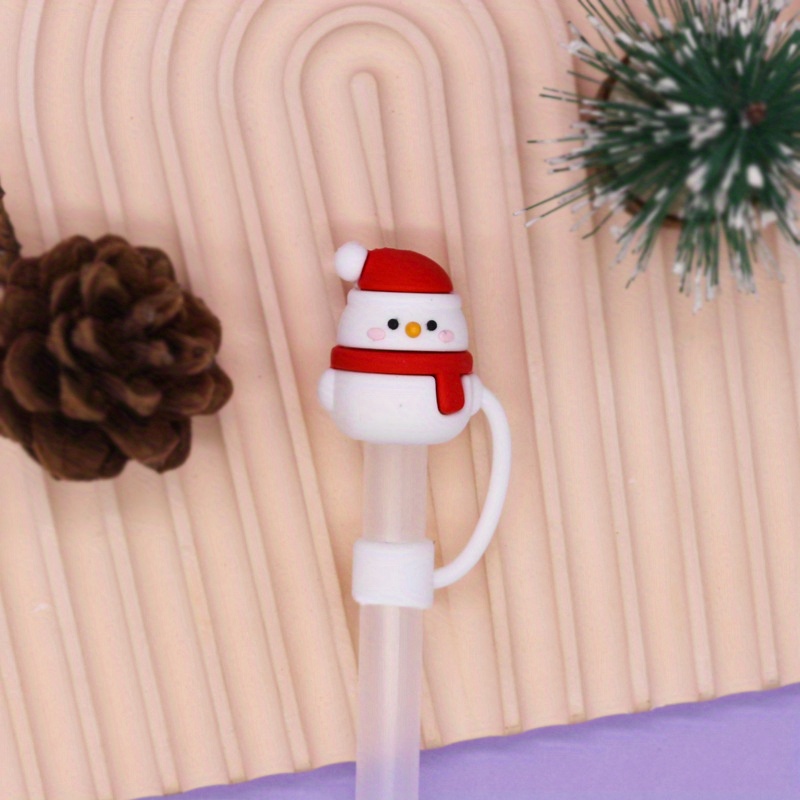 Reusable Christmas Silicone Straw Toppers, Cute Dustproof Straw Covers, Cup  Accessories, Christmas Decor, Christmas Small Gift, Festivals Decor  Supplies - Temu