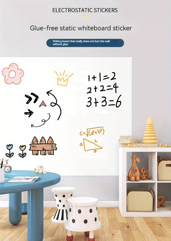 Electrostatic Whiteboard Wall Sticker, Removable Not Hurt The Wall,  Graffiti Painting Drawing Board Whiteboard Writing Board, Whiteboard  Stickers Wall - Temu