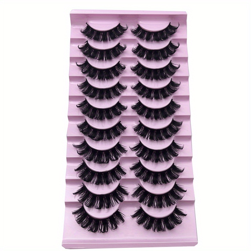 Zonster 10 Paar Falsche Wimpern Halbe Ecke – Schwarz, Handgefertigt, Flauschig Weich – Für Natürlichen Bis Glamourösen Look