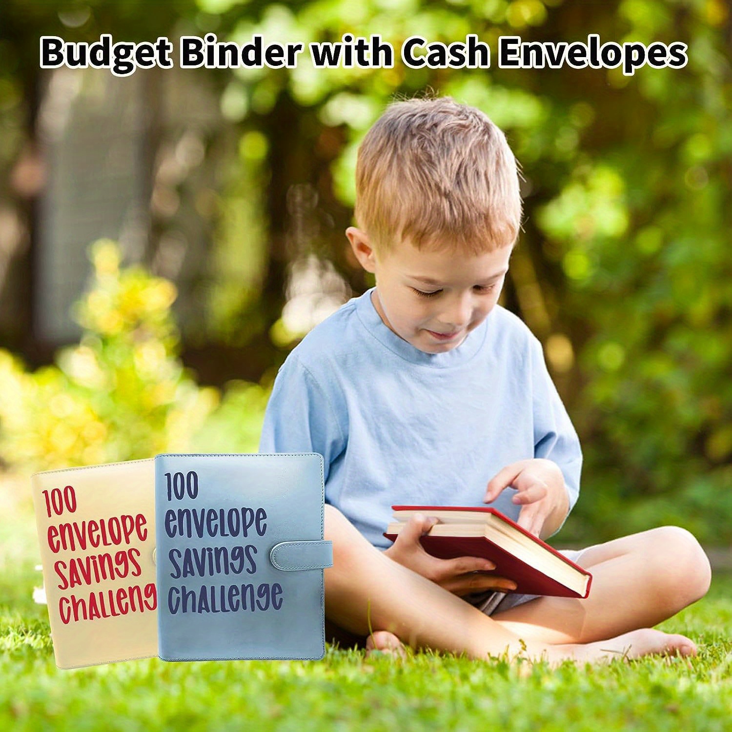 IYARKAI 100 Envelope Savings Challenge Binder - Budget Planner To Save $5,050, Purple