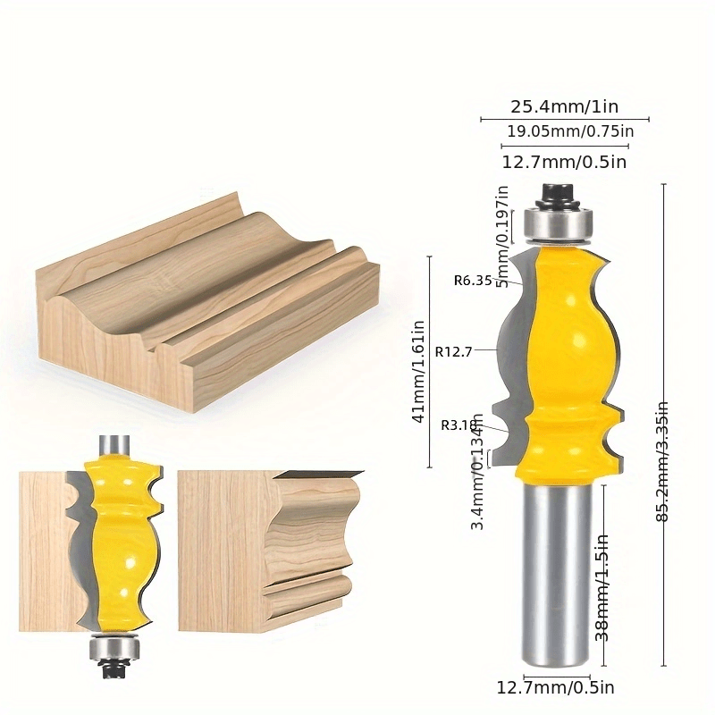 Wood handrail store router bits