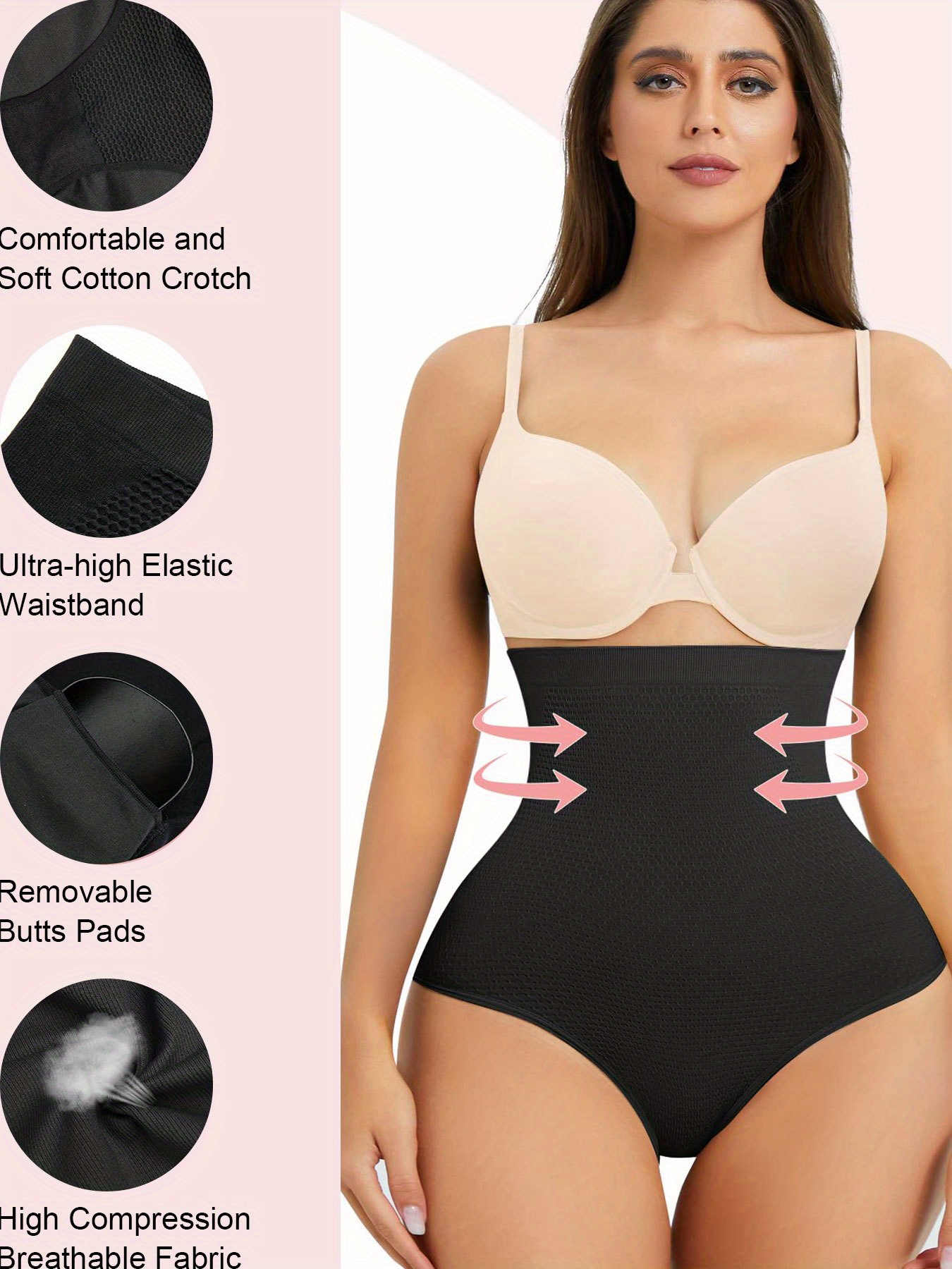 Womens Body Shaper Butt Lifter Tummy Control Waist Shapewear Crotchless  Slimming Bodysuit with Zipper Powernet Thigh Slimmer