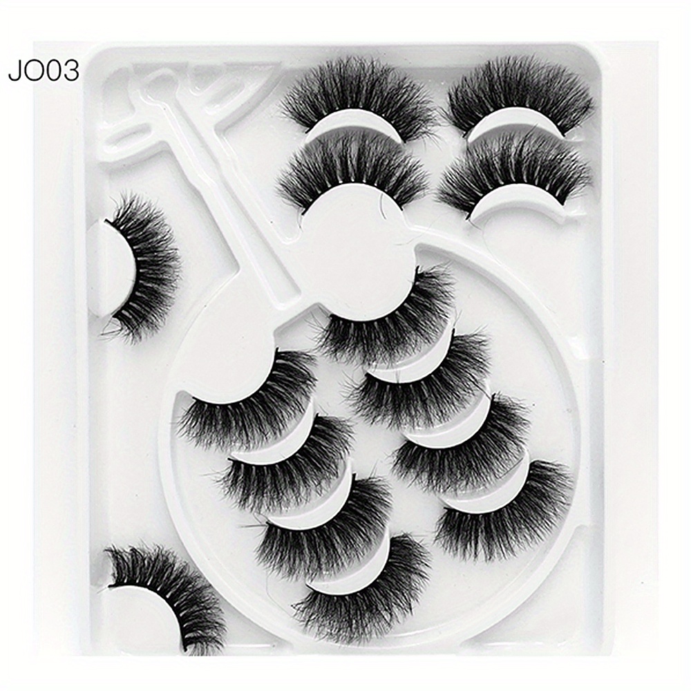 7 Pairs 8D Fluffy Faux Mink False Eyelashes