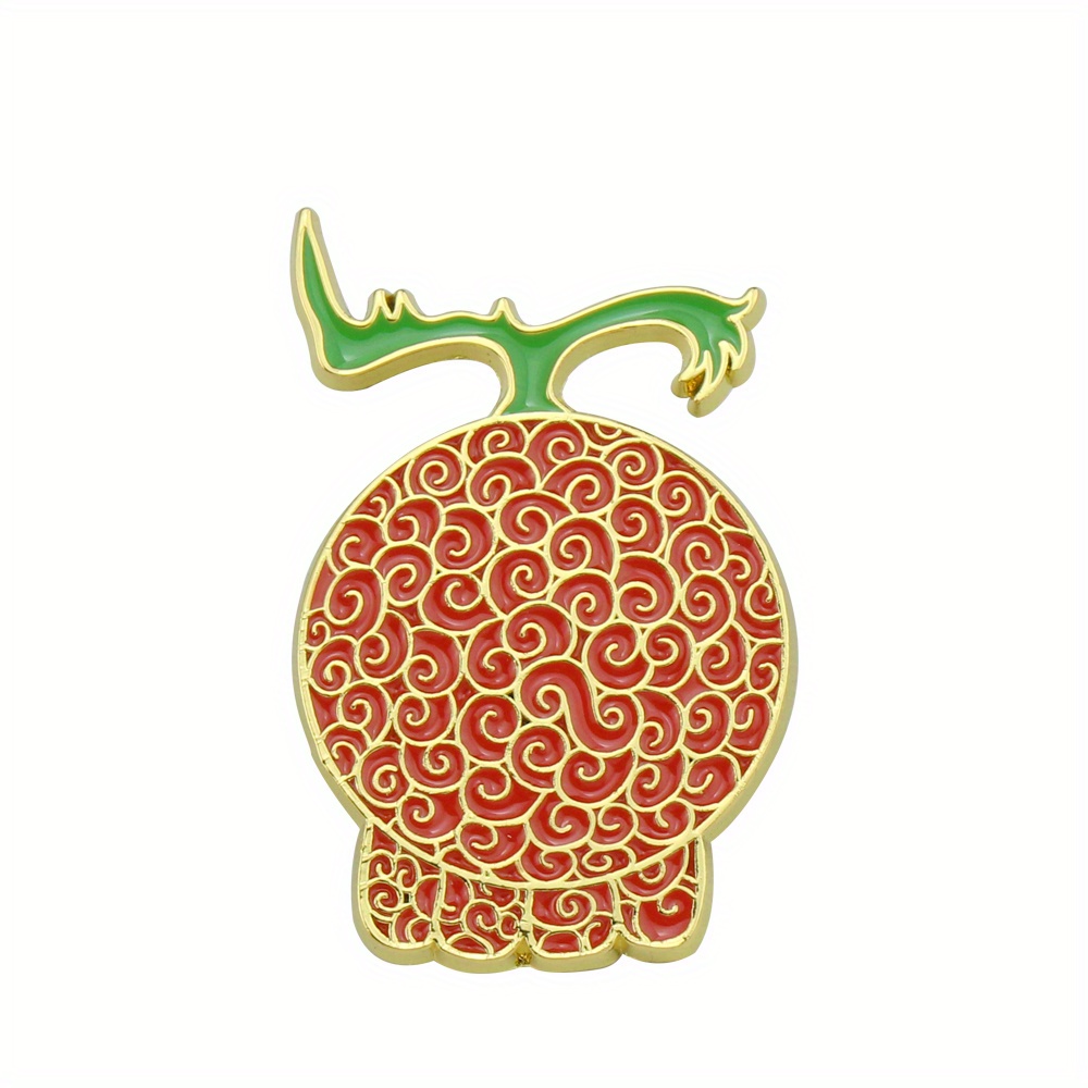 Anime Fruit Enamel Tie Pin Devil Fruit Badge Brooch Lapel 