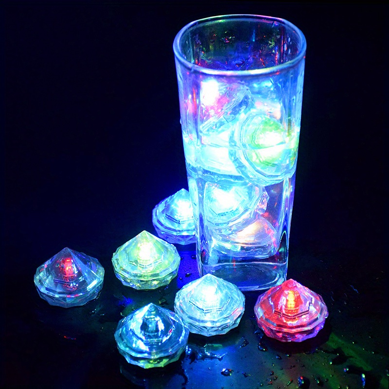 LiteCubes Jewel Holiday Light up Flashing LED Ice Cubes for Drinks