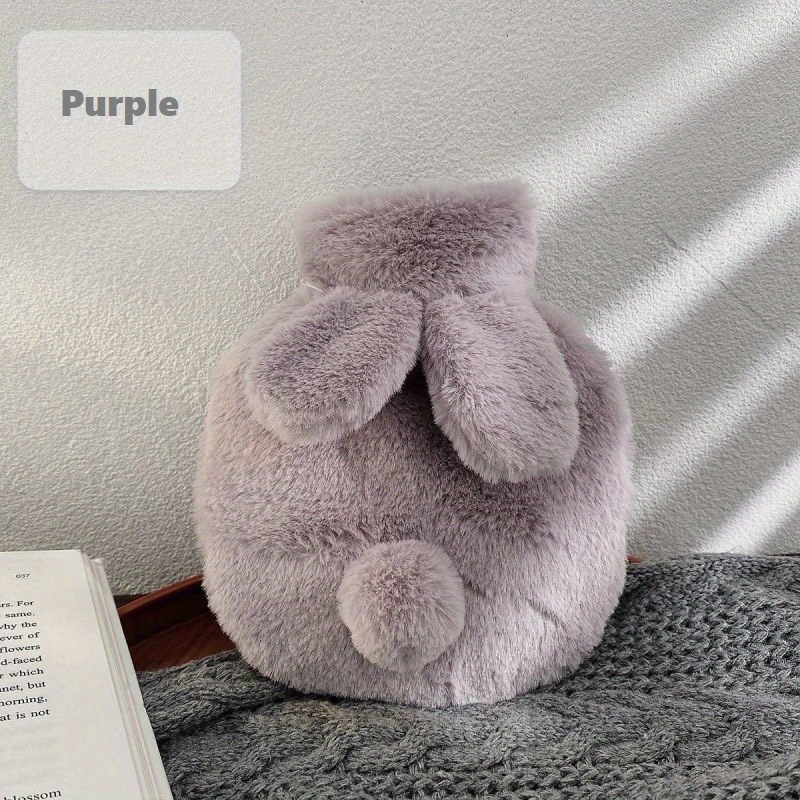 300ml Plush Rabbit Hot Water Bag With Lid & Washable Cover