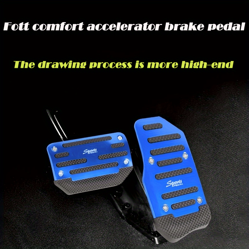 3Pcs Non-Slip Performance Car Gas Pedal Covers Brake Pedal Covers Set for  Universal Foot Pedal Pads for Manual Transmission Blue
