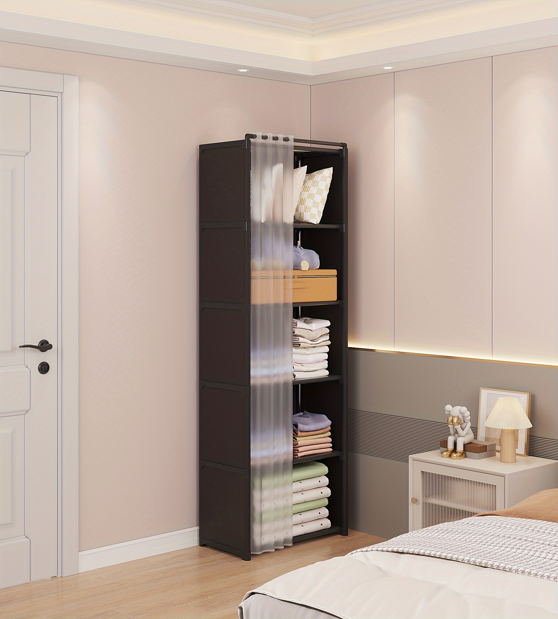 Armario simple armario armario individual pequeño dormitorio muebles  dormitorio dormitorio a prueba de polvo cerrado ropa moderna almacenamiento