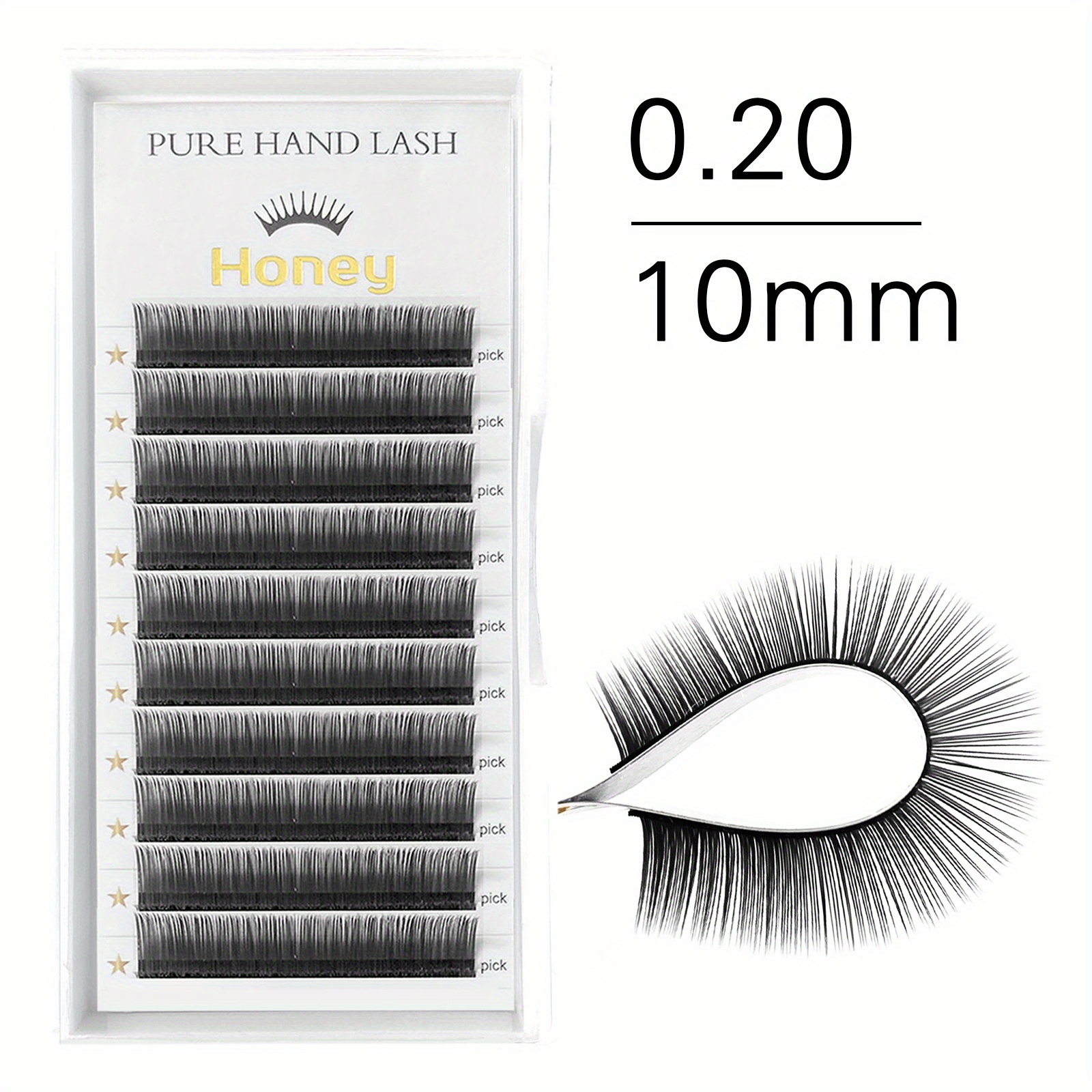 Natural Matte PBT Eyelash Extensions Soft Split Tips for Individual Lashes
