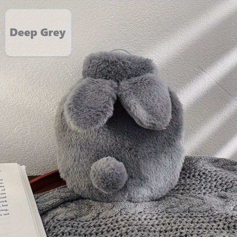 300ml Plush Rabbit Hot Water Bag With Lid & Washable Cover