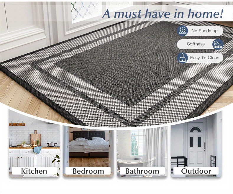 Indoor Doormat Mats for Entrance Floor Mat Non Slip Absorbent Durable &  Washable