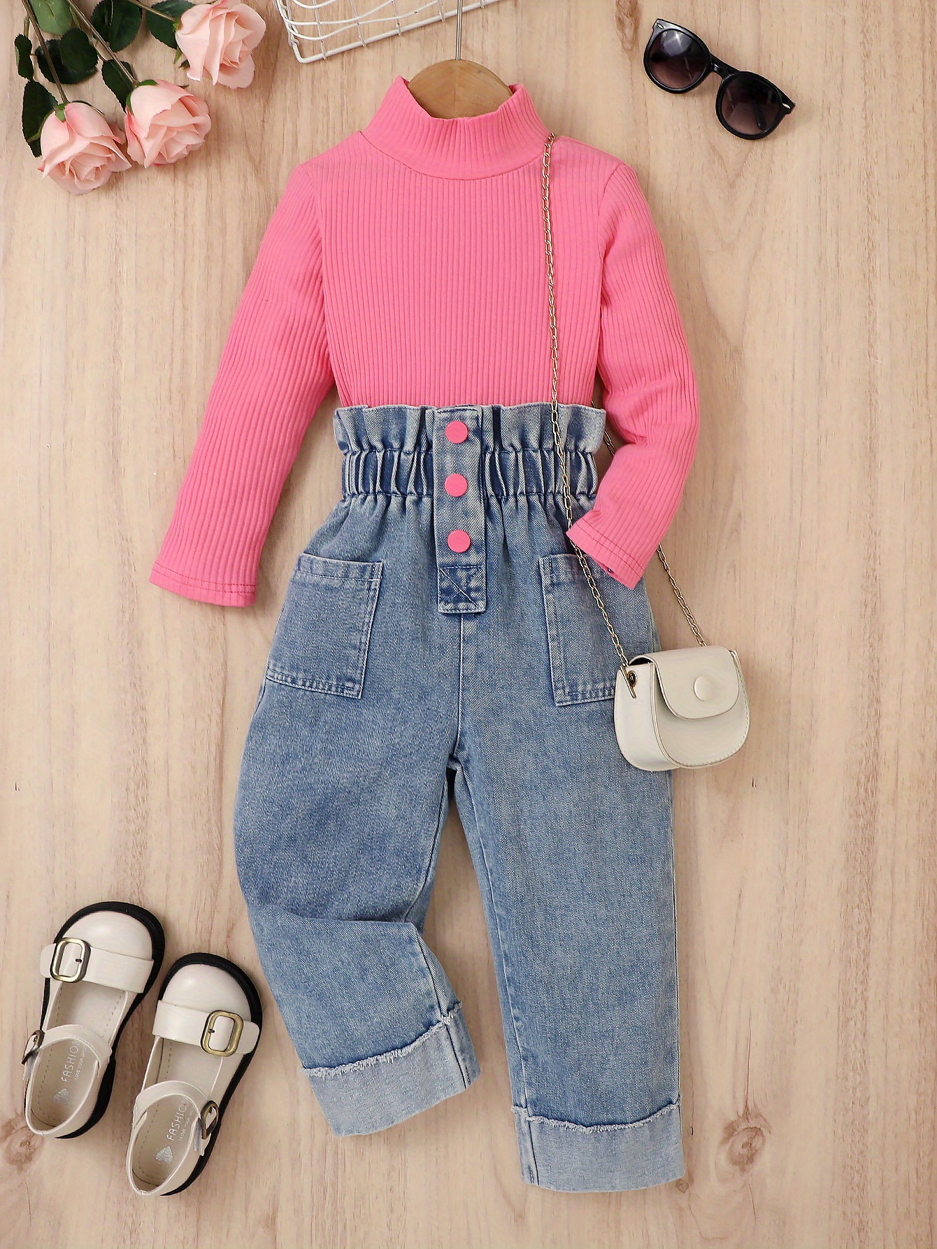 Ropa informal para niñas, Tops azules de mezclilla, pantalones largos de  mezclilla, conjunto de ropa para niños, 4, 5, 6, 7, 8, 9, 10, 12 años,  otoño y primavera - AliExpress