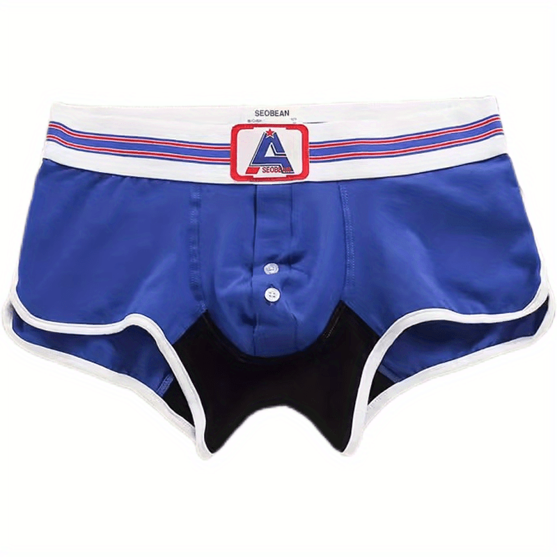 Mens Sexy Alluring Boxer Trunk Underpants Pouch Enhancing Shorts Sporty Fit  Bikini Underwear Navy at  Men's Clothing store