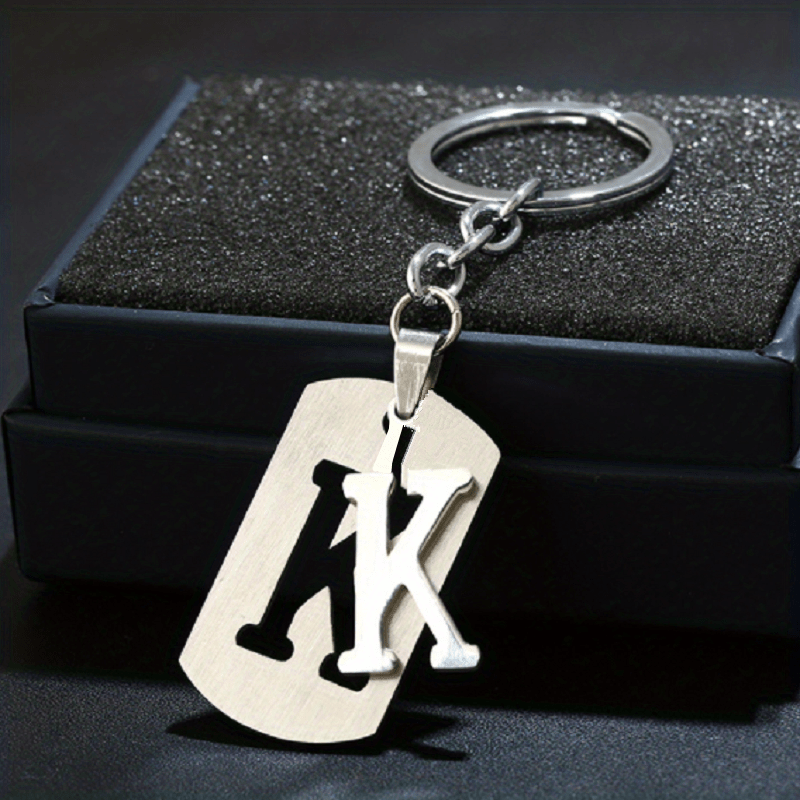 New Diy A-z Letters Key Chain Charm 26 Letters Keychain Men Keychain Couple  Gift Jewelry Car Key Ring - Temu