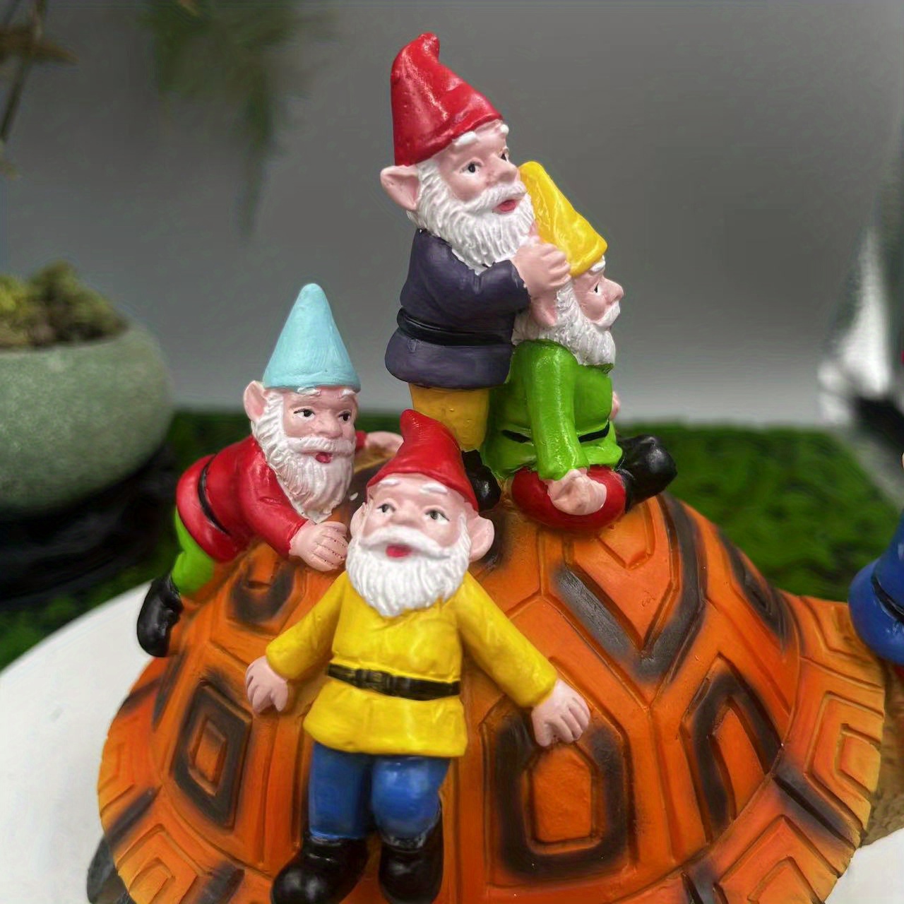 Garden Turtle And Dwarf Courtyard Art Branch Statue Decoration,cute ...