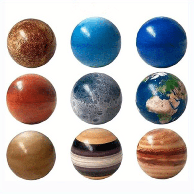 10 Pcs Solar System Planet Balls Stress Relief Educational Toys Safe Sponge  Solid Soft Ball Ideal Bouncy PU Ball Toy Gifts