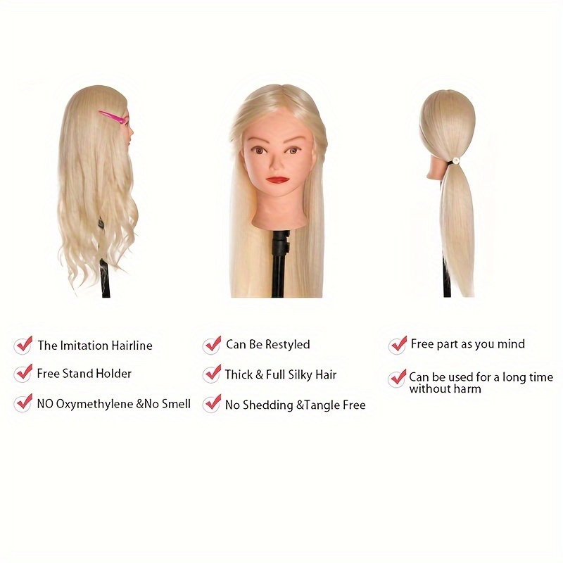 Mannequin Heads With 75% Real Human Hair Training Head - Temu Austria