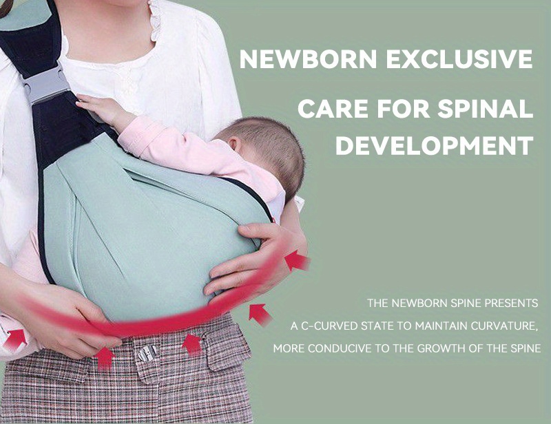 Portabebés, portabebés de recién nacido a niño recién nacido,  transpirable y manos libres, portabebés ajustables (verde) : Bebés