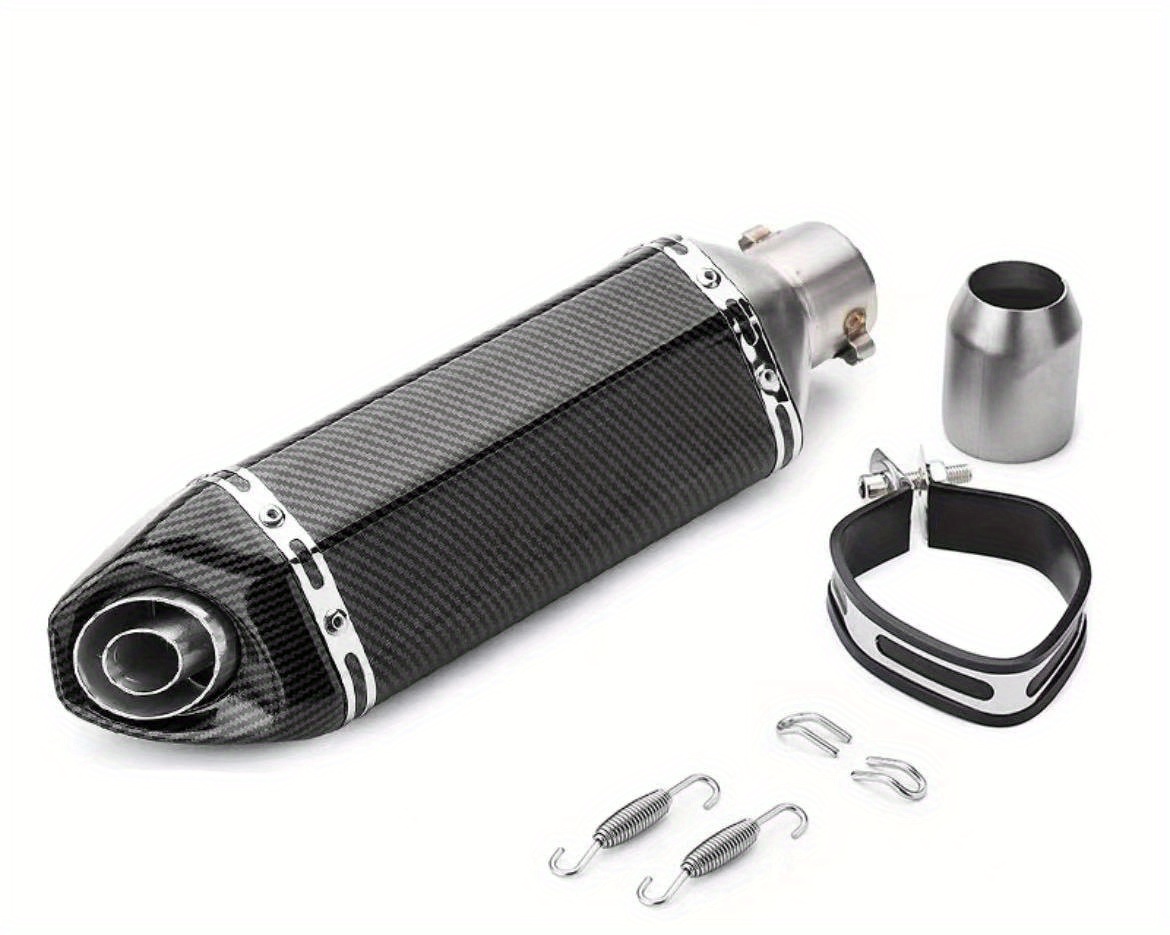 carbon fiber motorcycle exhaust pipe stainless steel off road compatible details 9