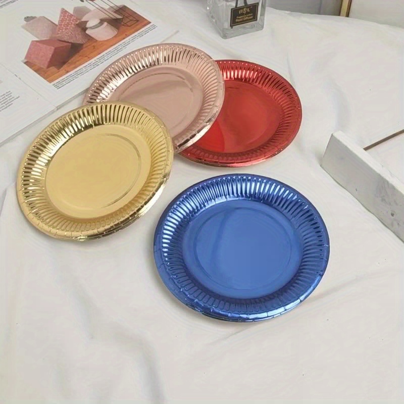 Disposable Paper Plates, Paper Dessert Plates, Dinner Paper Plates,  Colorful Paper Plate Bulk For Party Birthday Picnic Shower Diy - Temu