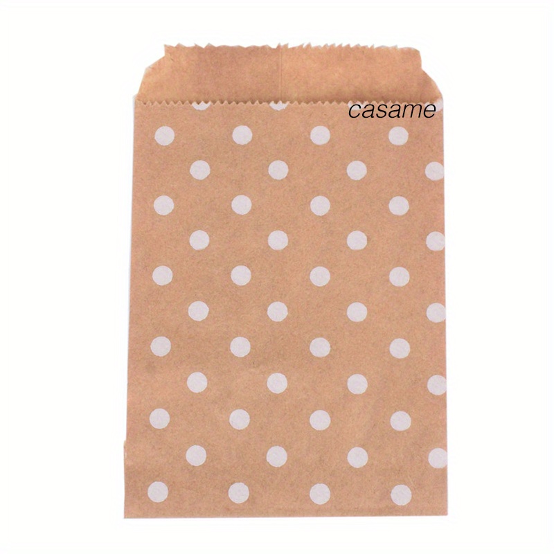 E-shop 50 Stück 15x10cm Wellenpunkt Waben Papierbeutel Braun Weinrot – Dekorative Verpackung für Geschenke, Gastgeschenke, Partys, Hochzeiten und