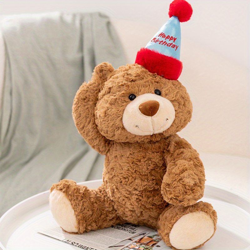 Poupée Noël, Ours en Peluche avec Chapeau Écharpe, Ours en Peluche pour  Garçons Et Filles, Décoration La Maison Poupée Ours, Mignon Ours en Peluche