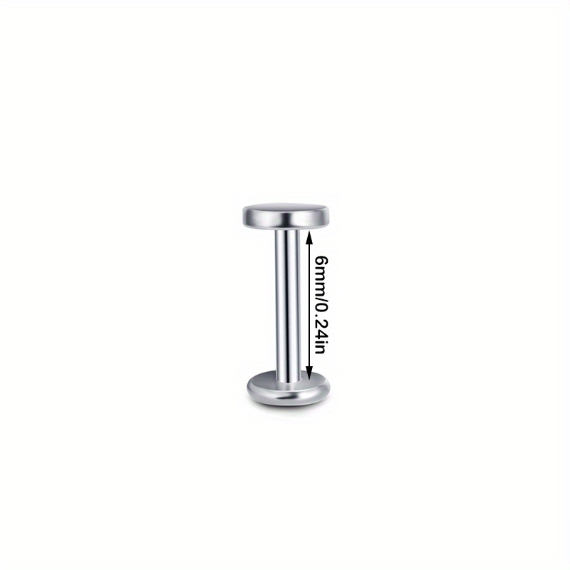 1/3pcs Flat Lip Stud Labret Piercing Ring Earrings Ear Cartilage Tragus Helix Stainless Body Jewelry