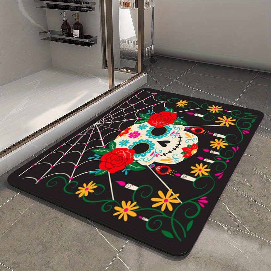 Rose Floor Mat, Bathroom Water Absorption Anti-skid Mat, Bathroom Doormat,  Bedroom Carpet, Floor Mat Fall Decor - Temu