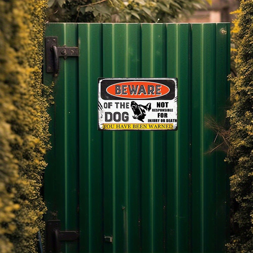 Beware Dog Sign Warning German Shepherd Sign Fence Guard Dog Temu