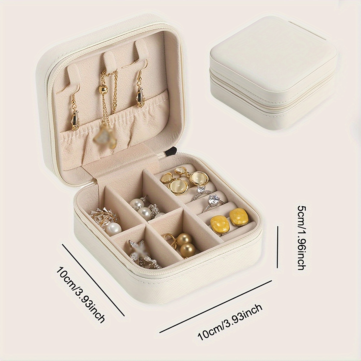  YSM Designs Travel Jewelry Organizer Box, Travel Jewelry Case, Small Jewelry Box for Women, Jewelry Travel Case