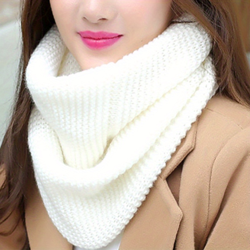 knitted scarf women Fashion Pure neck Woolen Scarf Autumn Winter Scarf