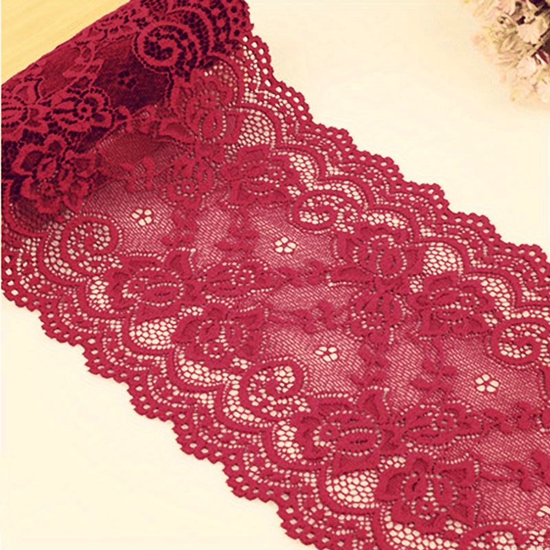 3meters Elastic Leaves Lace Trims 22cm Fabric Lace Ribbons Sewing