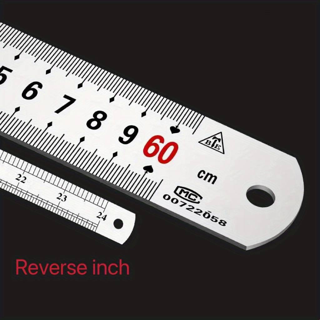High-quality Thickened Dual-sided Straight Ruler In Chinese Inches, Factory