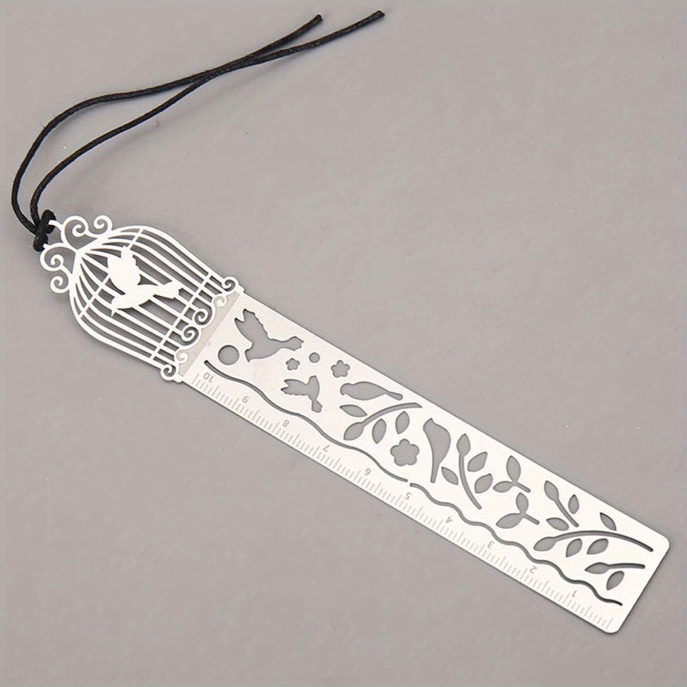 Student Stationery, Fresh And Cute Cartoon Pattern Bookmark Ruler, Hollowed-out Hand Ledger Ruler