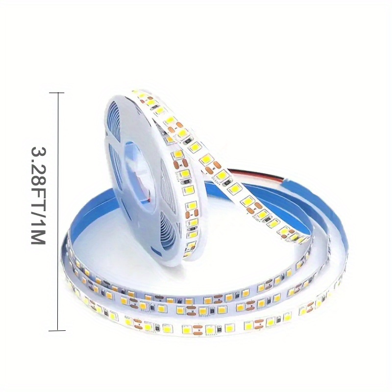 Tira de luz LED de 12 V, 3.3 ft/3.28 pies, tira de luz flexible súper  brillante, cuerda de 320 LEDs/m, respaldo adhesivo 3M, para proyectos de