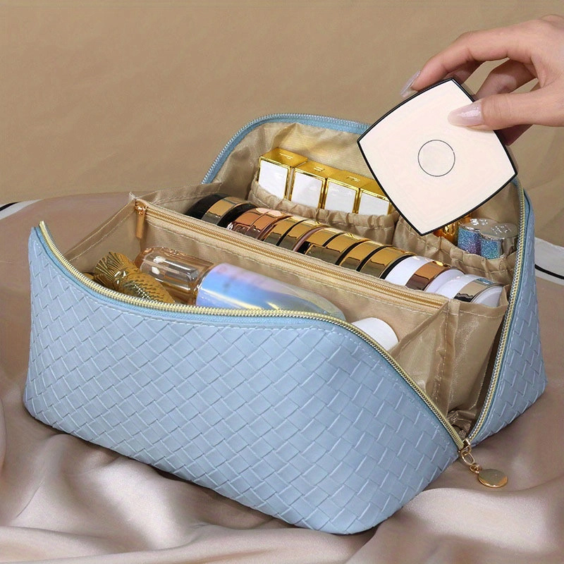  Katadem Travel Makeup Bag,Large Opening Makeup Bag