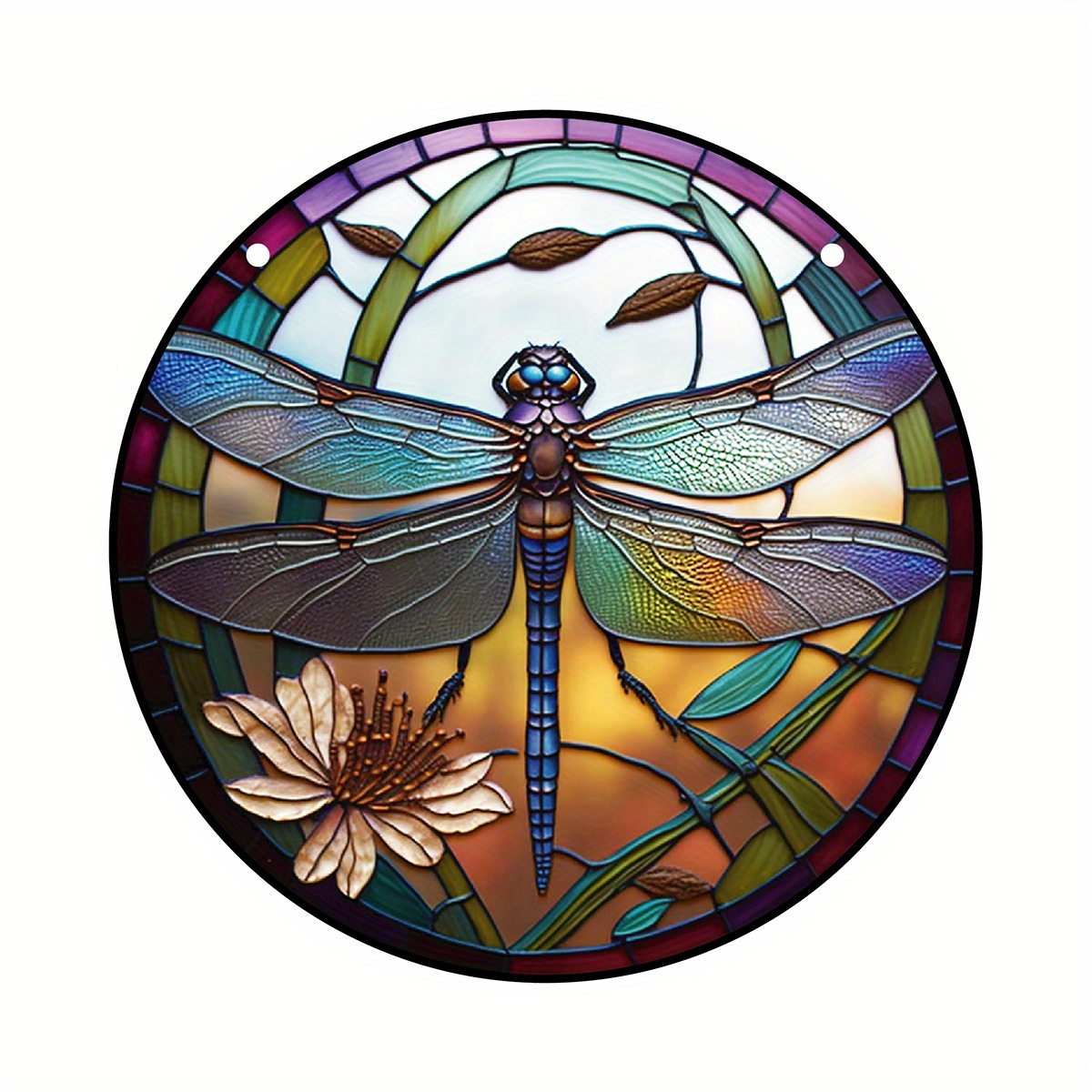 Dragonfly Window Hanging Stained Suncatchers Ornament Fall - Temu