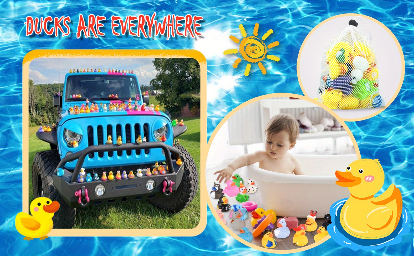  LOUHUA - Patito de goma miniatura; juguete de baño para bebés,  regalo de recuerdo de fiesta de cumpleaños o baby shower; 50 piezas. :  Juguetes y Juegos