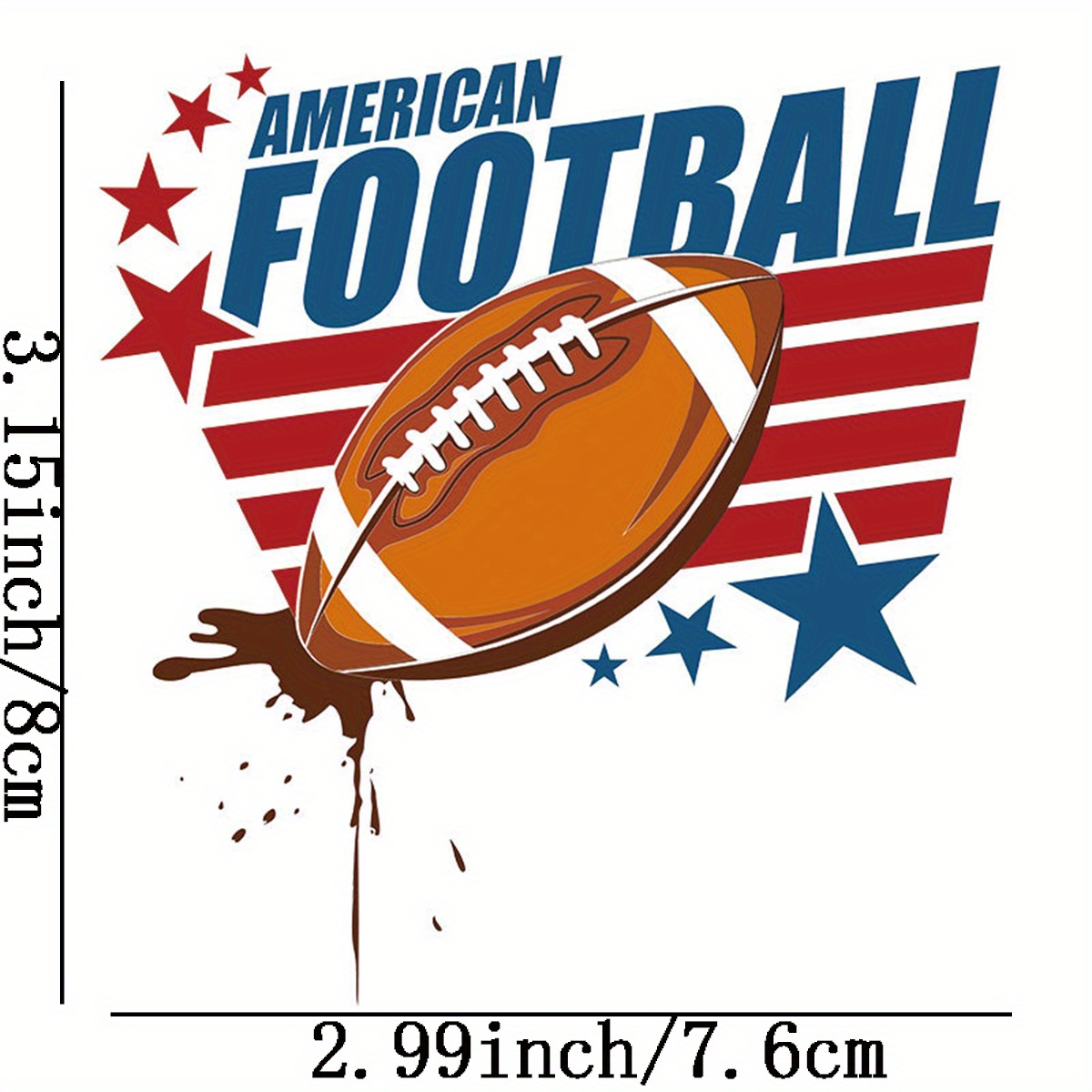 American Football Iron On Stickers Heat Transfer Decal - Temu