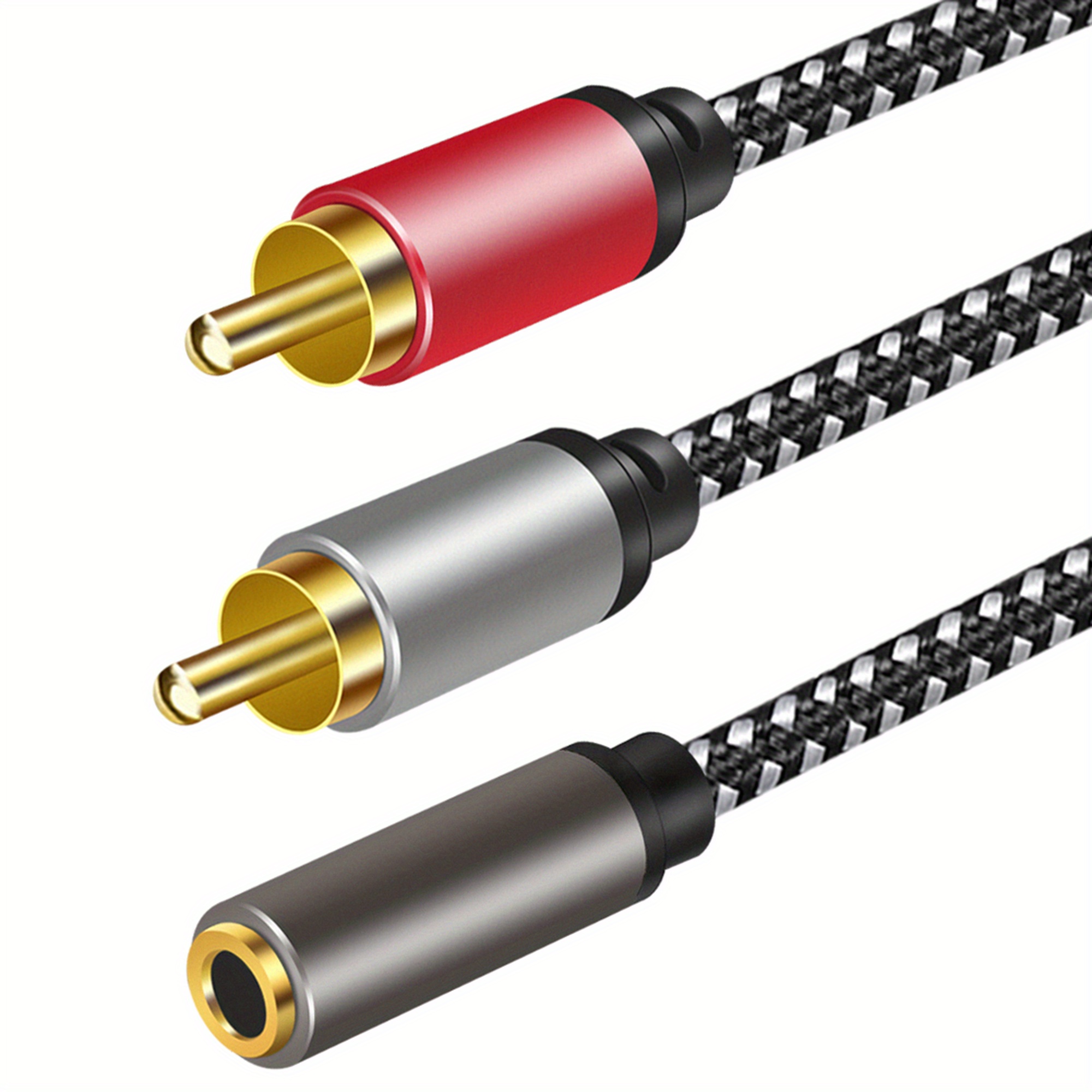 Cable Audio Jack 3.5mm vers 2 x RCA 0.75M Qualité Pro