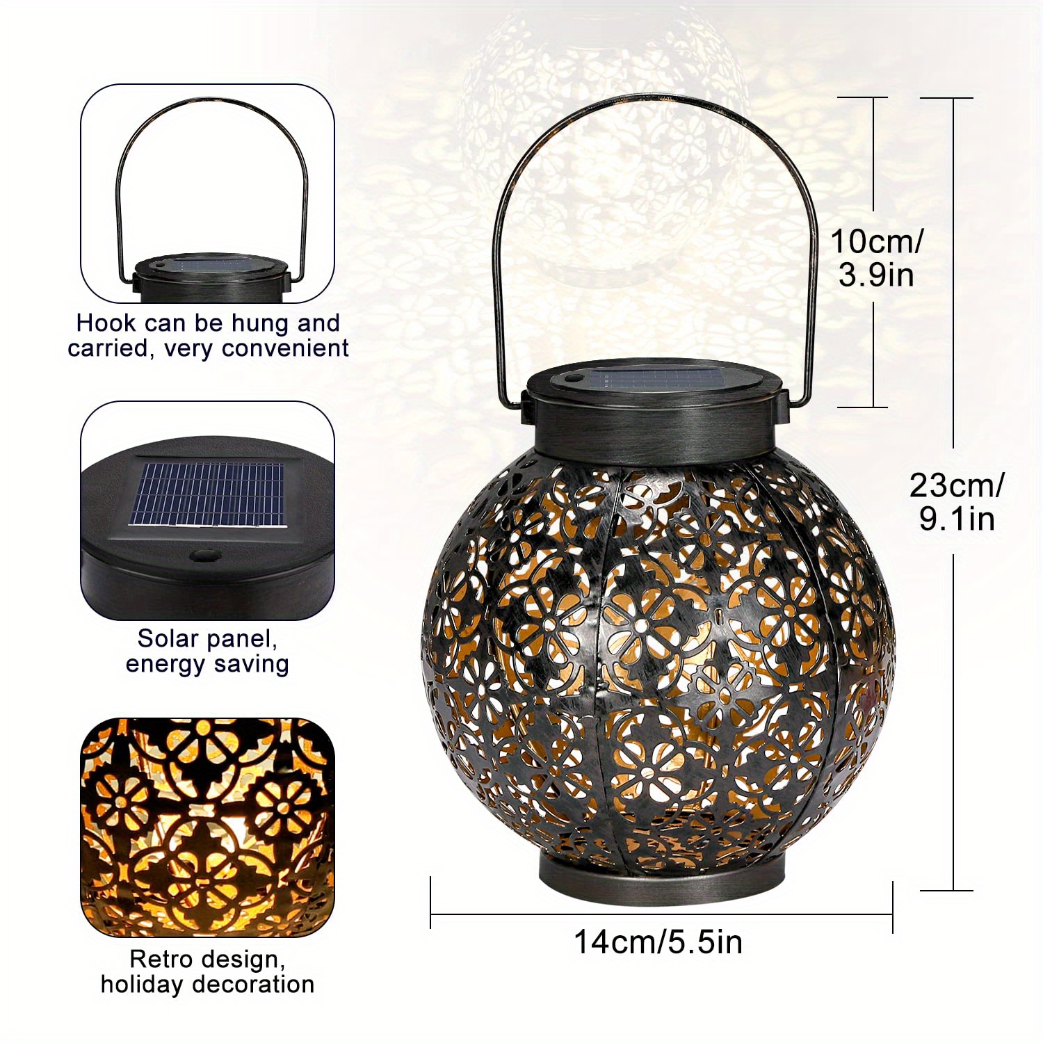 Solar Lanterns Outdoor Hanging Led Solar Lights Decorative - Temu