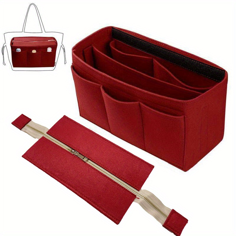 Handbag Organizer with Detachable Zipper Top Style for Neverfull