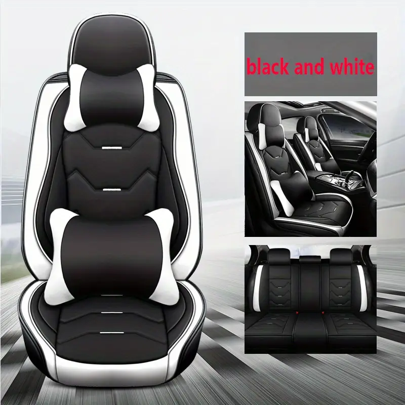 5 Sitzende Autositz Set All inclusive Autositzkissen Aus PU - Temu