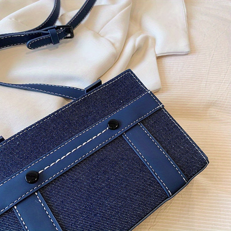 Mini Denim Box Square Bag, Fashion Crossbody Bag, Trendy Y2k Shoulder Purse  For Women - Temu