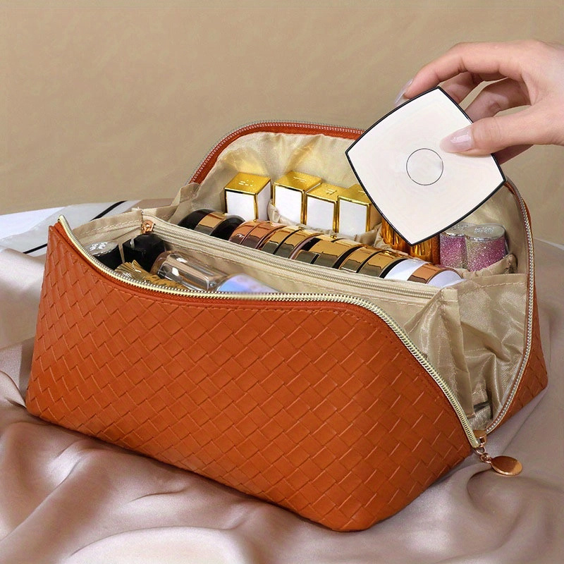 Katadem Travel Makeup Bag,Large Opening Makeup Bag,Portable