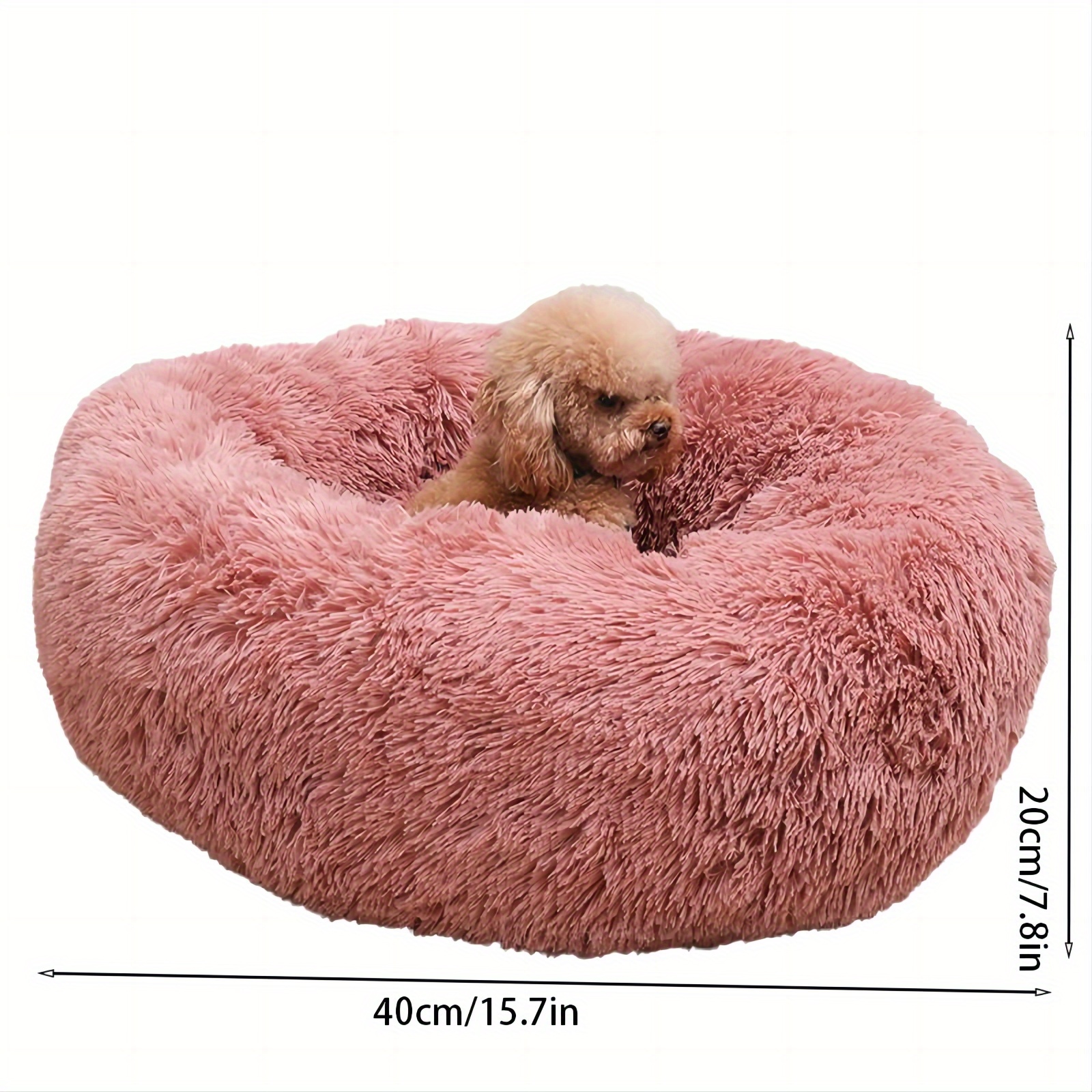 Winter Warm Dog Kennel Cat Bed Plush Round Dog Bed Four Temu