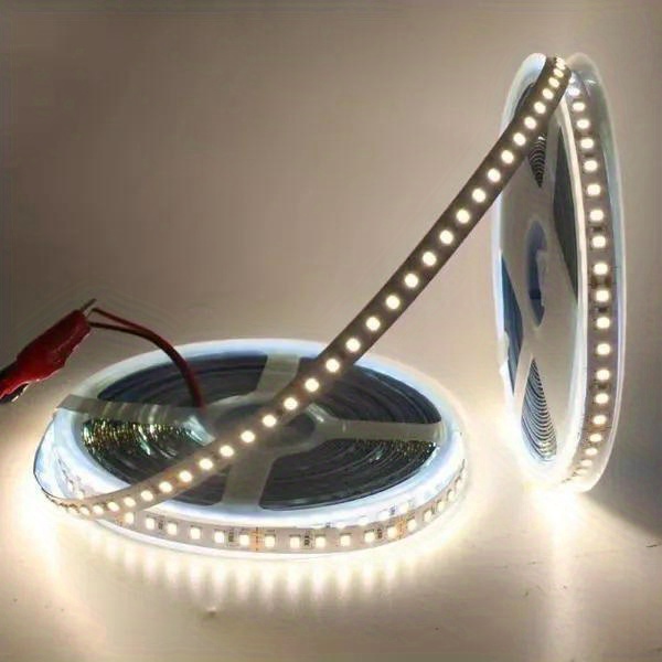 1pc 16 4ft 5m bright cold white led flexible strip light adhesive diy cut background lights illuminate your office suitable for room cabinet desk and other lighting decoration details 1