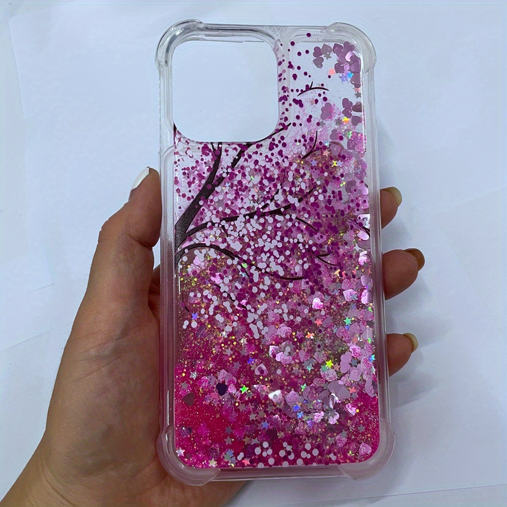 Built in Flowable Glitter Liquid Sturdy Case Fashion - Temu